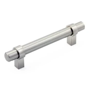 Richelieu Contemporary 3-25/32-In Cabinet Pull Brushed Nickel Metal
