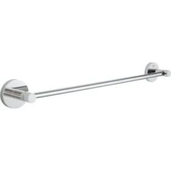 Grohe Essentials Starlight Chrome Wall Mount Cube Towel Rail 24