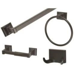 Design House Millbridge 4-Piece Bath Kit, Oil Rubbed Bronze Finish