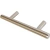 6" Stainless Drawer Pull 3-3/4" Center Holes, Satin Nickel, Package Of 5