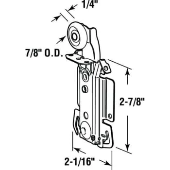 GENERIC Mirrored Door Roller, Spring-Loaded, 7/8 In. Roller, Package Of 2 - Image 2