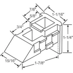 GENERIC Balance Top Sash Guide, Black, Package Of 50