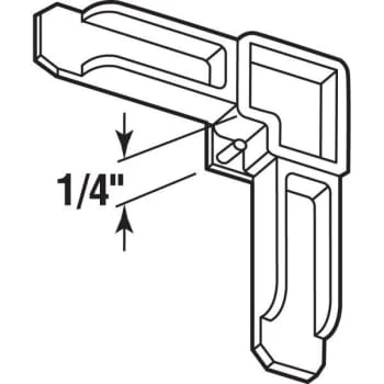 GENERIC Screen Frame Corner, 1/4 In. X 3/4 In., White Plastic, Package Of 100 - Image 2