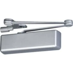 Yale Door Closer, Cast Iron, Satin Chrome Finish