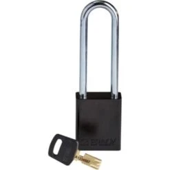 Brady Safekey 3 In Steel Shackle Keyed Different Aluminum Padlock (12-Pack) (Black)