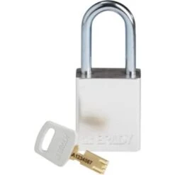 Brady Safekey 1.5 In Steel Shackle Keyed Different Aluminum Padlock (12-Pack) (Silver)