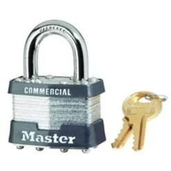 Master Lock "1-3/4" Laminated Steel Padlock Keyed Alike With 2001 Keyway