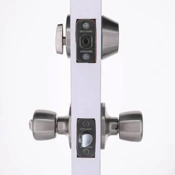 Defiant Waterbury Satin Nickel Door Knob & Deadbolt Combo, 2-3/8 - 2-3/4in - Image 3