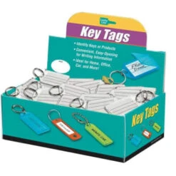 Lucky Line Products Key Tag With Split Ring Clear Package Of 100