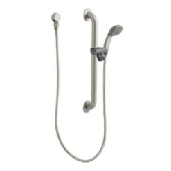 Moen Commercial Classic Brushed Nickel 2.5gpm 24" Slide Bar/grab Bar Shower