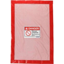 Brady® Lockable Ratchet Strap Permit Required Tower Skirt Cover Size X-Large