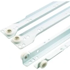 GENERIC White Powder Coat 17-3/4" Steel Tracks Drawer Slide Kit