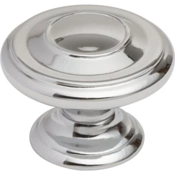 Liberty Hardware 1-3/8 Harmon Knob Polished Chrome, Package Of 12