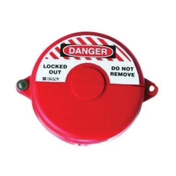 Brady Red Injection Molded Polypropylene Small Gate Valve Lockout