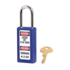 Master Lock Thermoplastic Zenex 6 Pin Tumbler Steel Shackle Padlock (Blue)