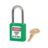 Master Lock Thermoplastic Zenex 6 Pin Tumbler Steel Shackle Padlock (Green)