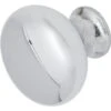 1-1/4" Cabinet Knob, Die-Cast Zinc, Polished Chrome, Package Of 5