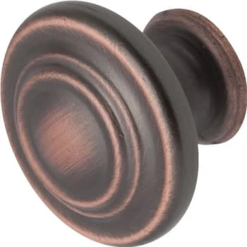 Seasons® 1-1/4 Zinc Cabinet Knob Venetian Bronze Finish, Package Of 5